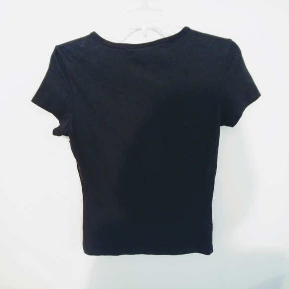 Embroidered Black Style & Co Petite Top - Picture 5 of 7